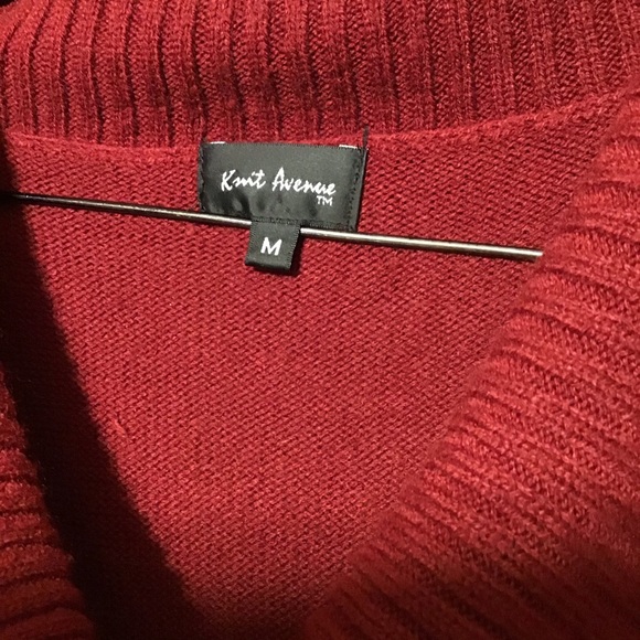 KNIT AVENUE Red Cowl Neck dresses/Top, size M - Picture 3 of 9